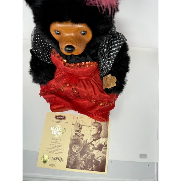 Vtg Robert Raikes Bears Miss Ruby‎ Signed Ltd 1321/1500 Box COA Applause tags - Picture 11 of 14